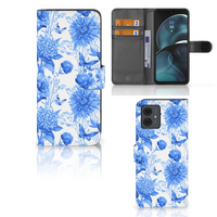 Hoesje voor Motorola Moto G14 Flowers Blue - thumbnail