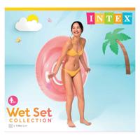 Intex - gekleurde loungestoel voor op het water-roze