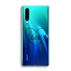 Best heart black: Huawei P30 Transparant Hoesje