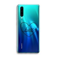 Best heart black: Huawei P30 Transparant Hoesje