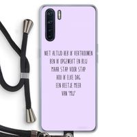 Zelfvertrouwen: Oppo A91 Transparant Hoesje met koord Zelfvertrouwen: Oppo A91 Transparant Hoesje met koord