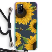 Sunflower and bees: Oppo A72 Transparant Hoesje met koord