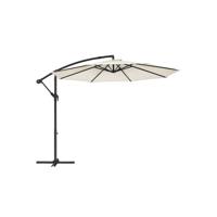 Parasol met zwengel voor openen en sluiten, beige