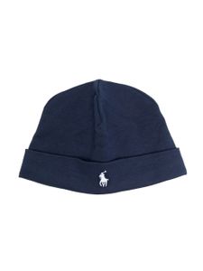 POLO RALPH LAUREN KIDS bonnet à logo Polo Pony brodé - Bleu