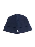 POLO RALPH LAUREN KIDS bonnet à logo Polo Pony brodé - Bleu - thumbnail