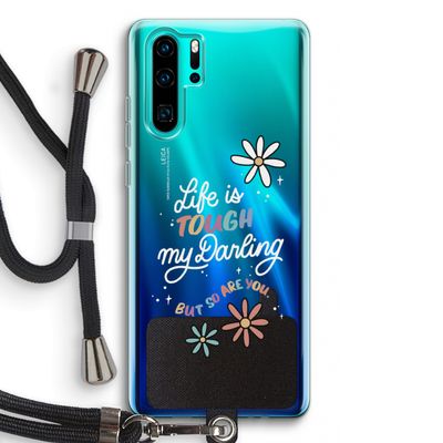 Tough Life: Huawei P30 Pro Transparant Hoesje met koord