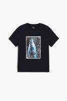 Korte mouwen T-shirt met pailletten Botter - BLACK - 13/14