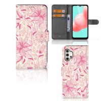 Samsung Galaxy A32 5G Hoesje Pink Flowers