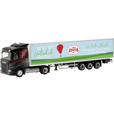 Herpa 317696 H0 Vrachtwagen Scania CR20 ND lng koelkoffer-zadeltrein „Zentis” (Nordrhein-Westfalen/Aachen)