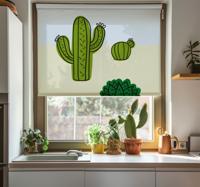Cactusplant raambekleding keuken