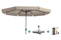 Madison Syros Luxe stokparasol Ø350 cm. - Ecru met Granada voet en hoes Madison Syros Luxe stokparasol Ø350 cm. - Ecru met Granada voet en hoes