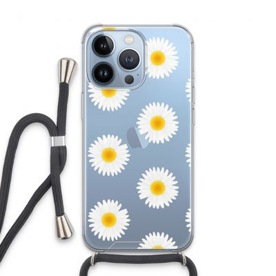 Margrietjes: iPhone 13 Pro Transparant Hoesje met koord