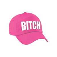Roze Bitch verkleed pet / cap voor volwassenen