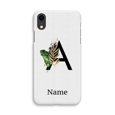 Charcoal Flora: iPhone XR Volledig Geprint Hoesje