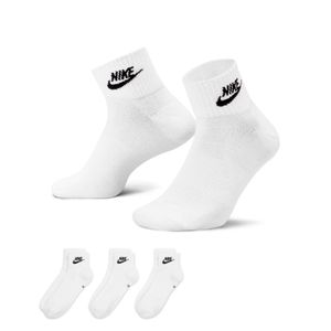 Nike Sportswear Everyday Essential Korte Sportsokken 3-Pack Wit Zwart