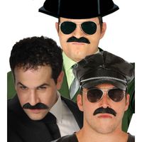 Nep El Chapo snor zwart voor heren   - - thumbnail
