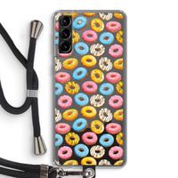Pink donuts: Samsung Galaxy S21 Plus Transparant Hoesje met koord Pink donuts: Samsung Galaxy S21 Plus Transparant Hoesje met koord