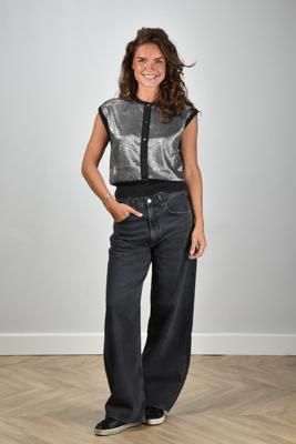 Haikure blouse Kirby HEW07093MC070PX anthracite