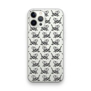 Zwarte poes: iPhone 12 Pro Transparant Hoesje