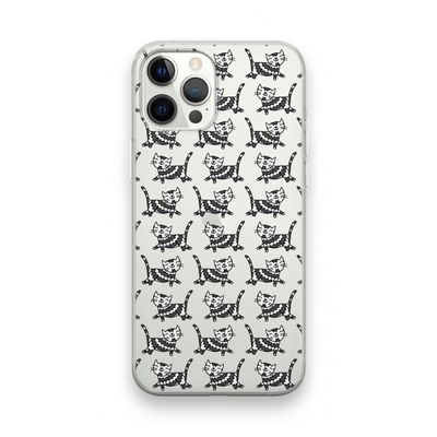 Zwarte poes: iPhone 12 Pro Transparant Hoesje