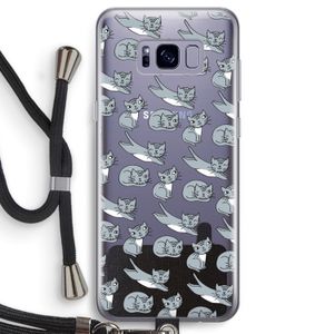 Poezen: Samsung Galaxy S8 Transparant Hoesje met koord