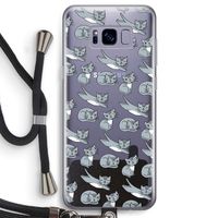 Poezen: Samsung Galaxy S8 Transparant Hoesje met koord