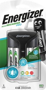 Energizer batterijlader Pro Charger, inclusief 4 x AA batterij, op blister
