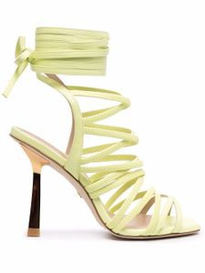 Stuart Weitzman sandales Jaxie à bout ouvert - Jaune