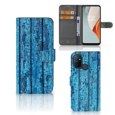 OnePlus Nord N100 | Book Style Case | Wood Blue