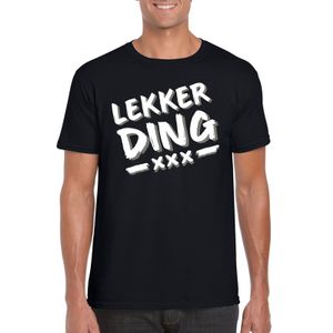 Lekkerding tekst t-shirt zwart heren