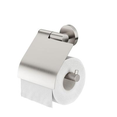 Tiger Boston Toiletrolhouder - met klep - geborsteld RVS CO309130946