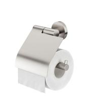 Tiger Boston Toiletrolhouder - met klep - geborsteld RVS CO309130946