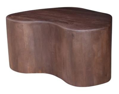 LABEL51 Organische Salontafel 'Savi' Espresso Mangohout, 80 x 70cm
