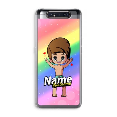 Chibi Maker man: Samsung Galaxy A80 Transparant Hoesje