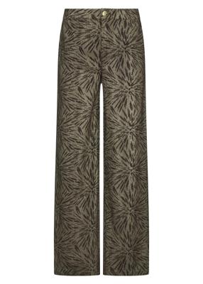 Tramontana Wide-leg Trousers Sparkling Pattern C53-18-101 Broek 009000-black