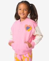 HEMA Kinder baseballvest hartjes fuchsia (fuchsia)