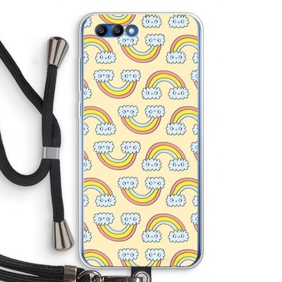 Regenboog: Honor 10 Transparant Hoesje met koord