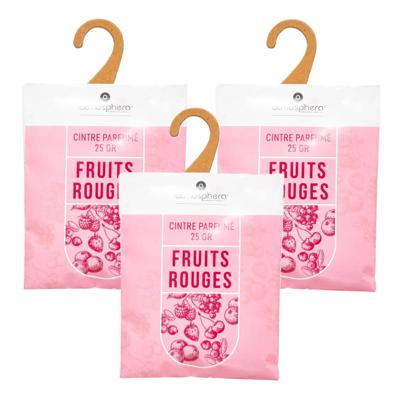 Geurzakjes Rood Fruit - 6x - met ophanghaak - geurkaartjes/luchtverfrisser