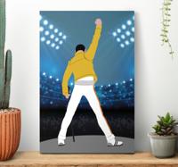 Canvas schilderij muziek Freddie op wembley