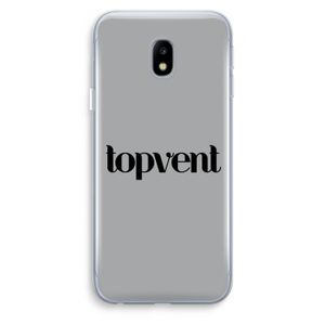 Topvent Grijs Zwart: Samsung Galaxy J3 (2017) Transparant Hoesje