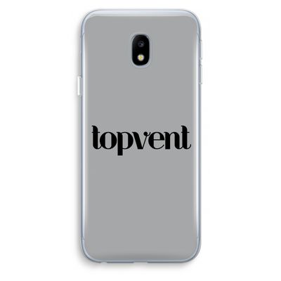 Topvent Grijs Zwart: Samsung Galaxy J3 (2017) Transparant Hoesje