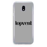 Topvent Grijs Zwart: Samsung Galaxy J3 (2017) Transparant Hoesje
