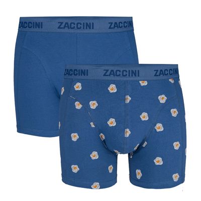 Zaccini Boxershorts Eggs 2-pack Blauw-XL