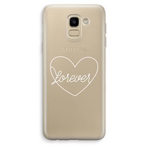 Forever heart pastel: Samsung Galaxy J6 (2018) Transparant Hoesje