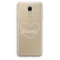 Forever heart pastel: Samsung Galaxy J6 (2018) Transparant Hoesje