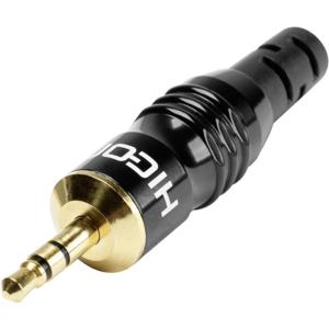 Hicon HI-J35S02 Jackplug 3,5 mm Stekker, recht Aantal polen: 3 Stereo Zwart 1 stuk(s)