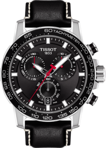 Horlogeband Tissot T1256171605100 / T600044982 Leder Zwart 22mm