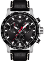 Horlogeband Tissot T1256171605100 / T600044982 Leder Zwart 22mm