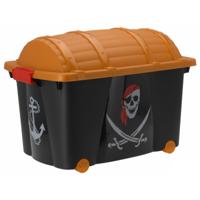 Piraten kist Kinderkamer - 60 x 40 x 42 cm - piraat - kunststof - Opbergkist - speelgoedkist