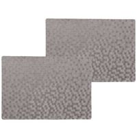 12x stuks stevige luxe Tafel placemats Stones grijs 30 x 43 cm